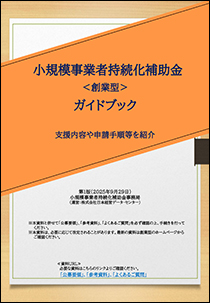 小規模事業者持続化補助金＜創造型＞ガイドブック(PDF)