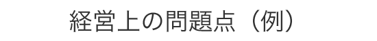 経営上の問題点(例)